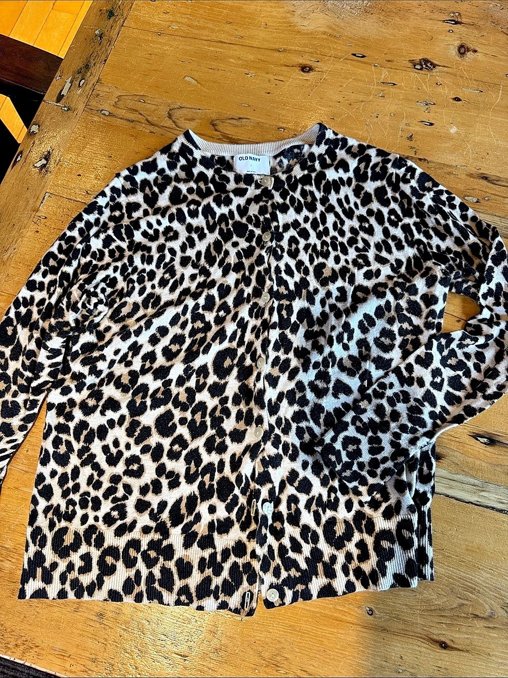 Leopard Print Button Front cardigan